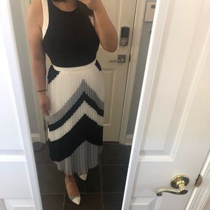 Banana Republic Chevron Pleated Dress size 6